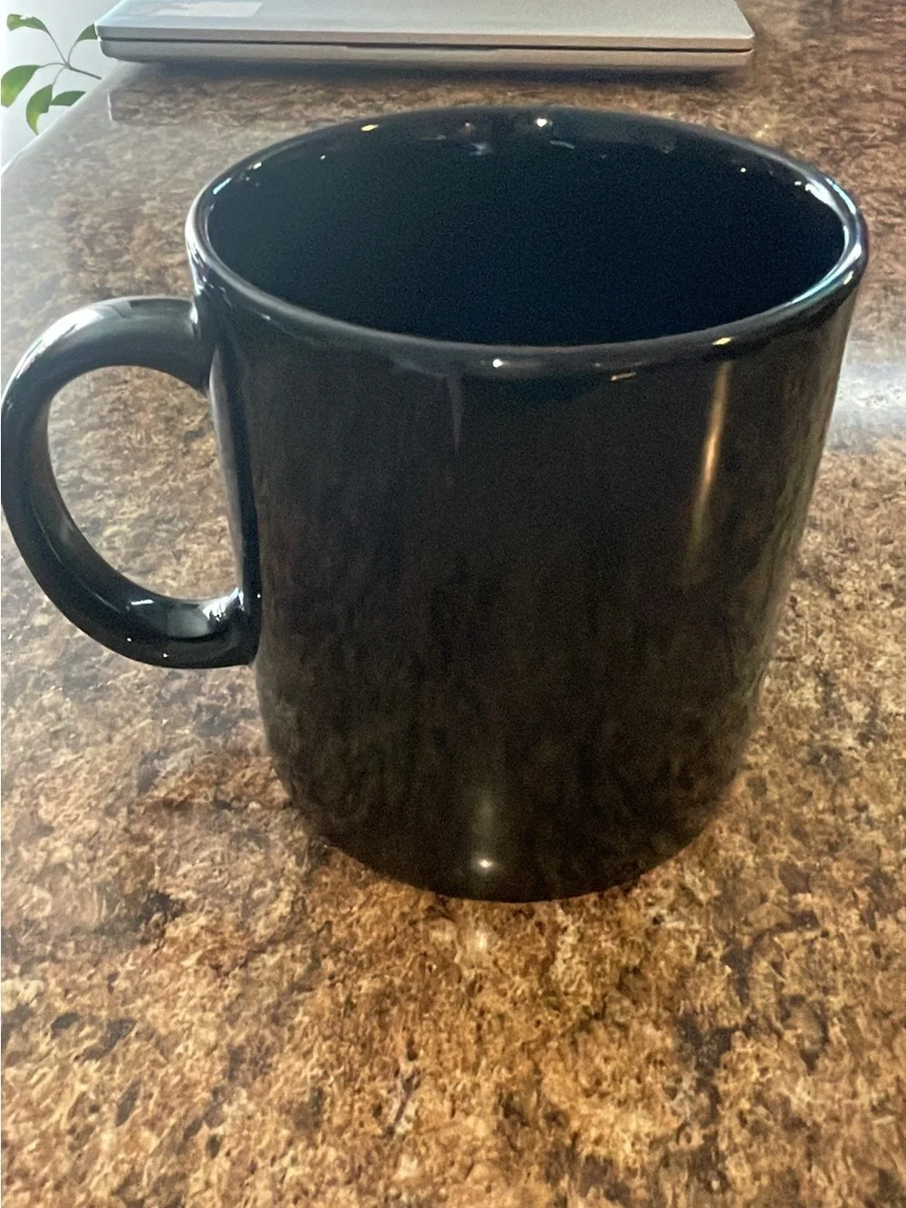 Laurel Burch Black Ceramic Mug with Orange Cat and Multicolor Mane
